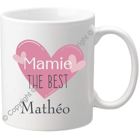 Mug personnalisé pour Mamie – Cadeau fête des Grands mères – pour la mamy de votre enfant – anniversaire, noël, naissance