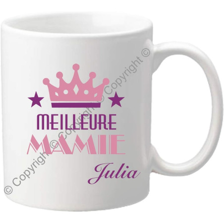 Mug personnalisé pour Mamie – Cadeau fête des Grands mères – pour la mamy de votre enfant – anniversaire, noël, naissance